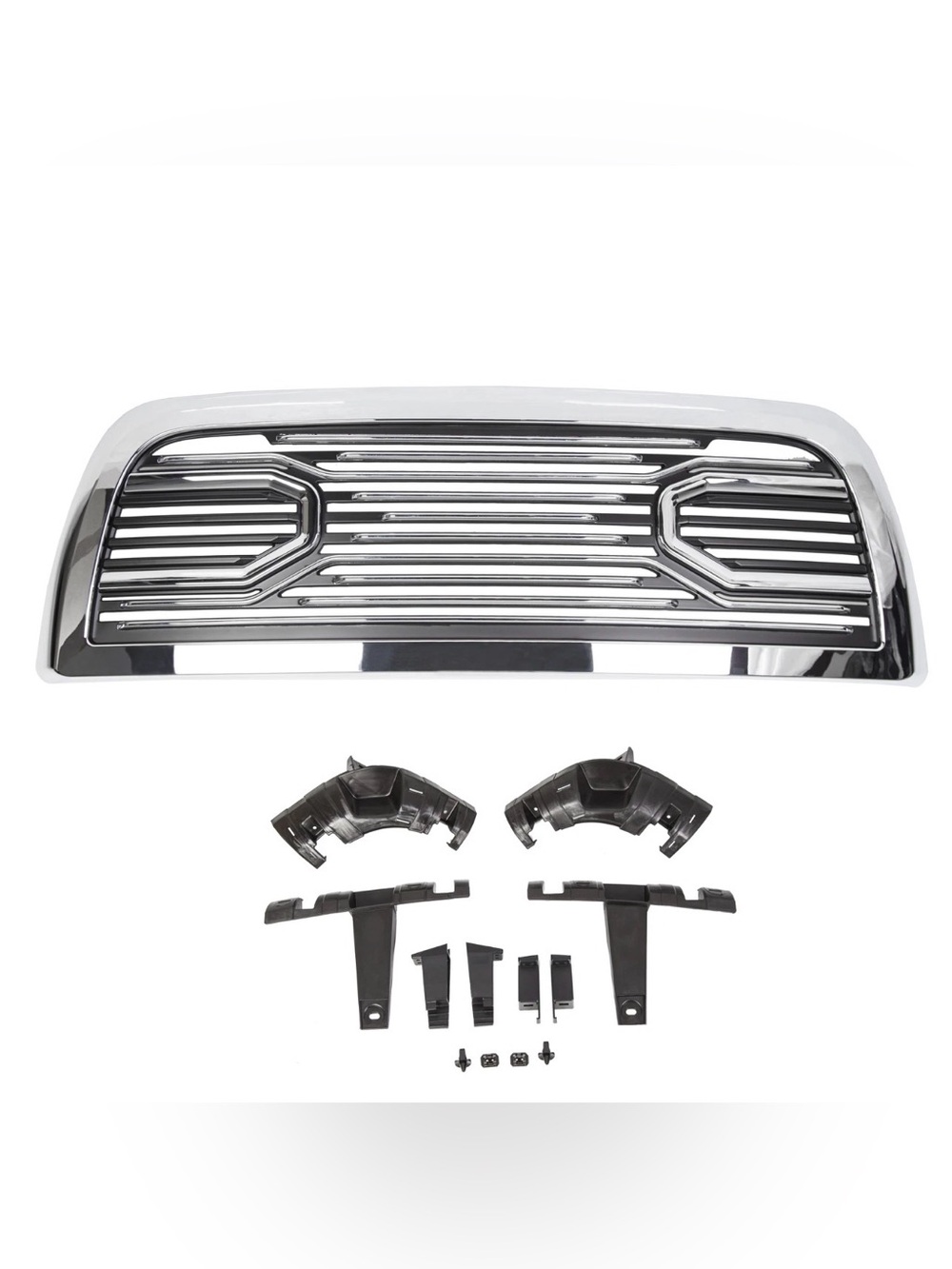 Big Horn Chrome Packaged Grille + Replacement Shell For Ram 2500 3500 2010-2018